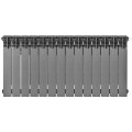 Радиатор биметаллический нижнее правое подключение STOUT TITAN VENTIL 500 14 секций (графит RAL 7024), SRB-3320-050014 7024