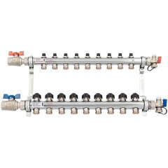 Комплект коллекторов с шаровыми кранами РЕХАУ HKV 9 контуров