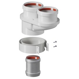 Адаптер традиционный ROMMER переход на двухтрубную систему D80/80 (Baxi(кроме ECONova/Classic),Mizudo,Haier,Arderia и др.)хомут в компл.