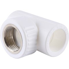 Тройник Kalde с внутренней резьбой 25х3/4 для полипропиленовых труб под сварку (цвет белый)