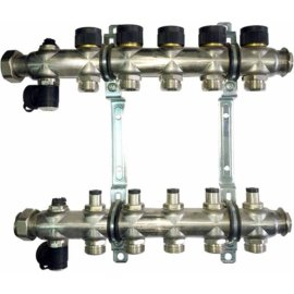 Группа коллекторная Oventrop Multidis SF 5 со встроенными ротаметрами на 5 контуров, 1404355