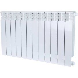 Радиатор биметаллический STOUT Space 500 12 секций нижнее правое подключение RAL9016, SRB-0320-050012