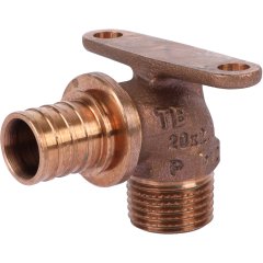 Угольник настенный РЕХАУ с наружной резьбой 20-R 1/2 RX+ для труб из сшитого полиэтилена аксиальный