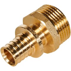 Переходник с наружной резьбой ROMMER 16xG 3/4 для труб из сшитого полиэтилена аксиальный, RFA-0001-001634