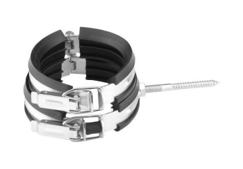 Хомут шумопоглощающий  РЕХАУ RAUPIANO PLUS 200 с анкерной шпилькой М12/60 мм и стеновой пластиной, 11239241001