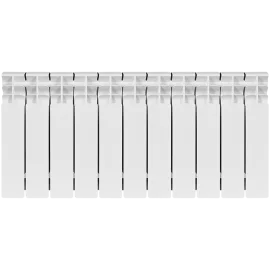 Радиатор биметаллический STOUT TITAN 350 11 секций боковое подключение (белый RAL 9016), SRB-3310-035011