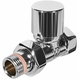 Клапан запорно-балансировочный STOUT Design хром, прямой 1/2, SVLD-0001-000015C