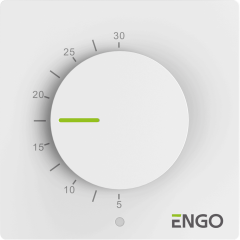 Терморегулятор ENGO Controls непрограммируемый, 230 В, белый накладной
