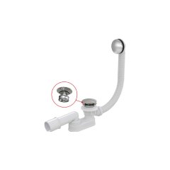 Сифон для ванны AlcaPlast CLICK/CLACK, металл, A507CKM