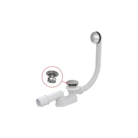 Сифон для ванны AlcaPlast CLICK/CLACK, металл, A507CKM