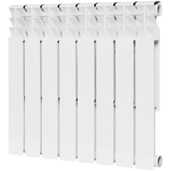 Радиатор биметаллический ROMMER Optima BM 500 8 секций боковое подключение (RAL9016)