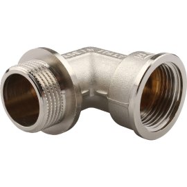 Угольник TIEMME НВ никелированный с упором 1х1, 1500291