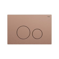 Панель смыва РЕХАУ NOVA ORB STEEL с круглыми клавишами с покрытием против отпечатков пальцев, нержавеющая сталь, брашированное розовое золото, матовый, 19102641001