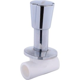 Вентиль Kalde c хромированной ручкой трилистник d=20, 3242-vle-200000