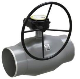 Кран шаровой LD Regula Ду 200 Ру25 п/привар с редуктором, КШ.Ц.П.Р.Regula.200/150.025.Н/П.02