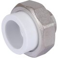 Муфта разъемная с внутренней резьбой Политэк 25х1/2 для полипропиленовых труб под сварку (цвет белый)