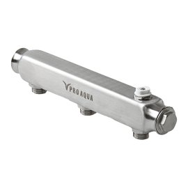 Коллектор из нержавеющей стали с межосевым расстоянием 100 мм Pro Aqua 3 выхода, 280 мм, 1 x 1/2