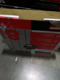 Уцененный товар (брак литья,вмятина на ламели): Радиатор алюминиевый ROMMER Plus 500 8 секций боковое подключение (RAL9016), RAL-3210-050008