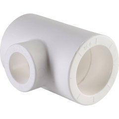 Тройник переходной Политэк 32х20х32 для полипропиленовых труб под сварку (цвет белый)