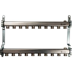 Коллектор из нержавеющей стали для радиаторной разводки STOUT 10 выходов