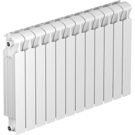 Радиатор биметаллический RIFAR MONOLIT 500 12 секций боковое подключение (белый RAL 9016), 3RM50-12