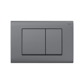 Панель смыва РЕХАУ NOVA QUAD 001 с прямоугольными клавишами, пластик, графитовый, матовый, 19102041001