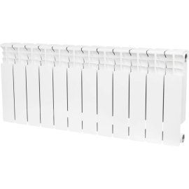 Радиатор биметаллический STOUT Space 350 12 секций боковое подключение RAL9016, SRB-0310-035012