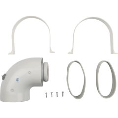 Адаптер для котла угловой STOUT DN60/100 90° коаксиальный (совместимый с Baxi,Viessmann)