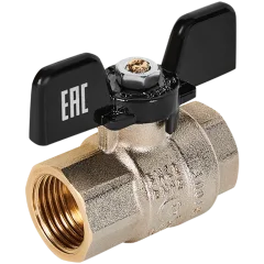 Кран шаровой полнопроходной STOUT ВР/ВР ручка бабочка 1/2