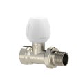 Вентиль ЭКО для радиатора прямой, латунь  1/2, никель, РТП