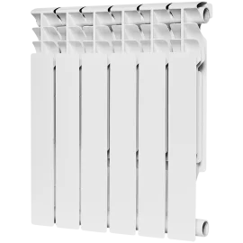 Радиатор биметаллический ROMMER Plus BM 500 6 секций боковое подключение (RAL9016)