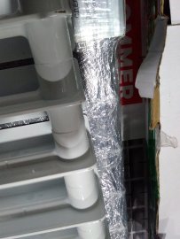 Уцененный товар (нарушена упаковка, сколы кркаски на нижних частях секции): Радиатор биметаллический ROMMER Optima BM 500 8 секций боковое подключение (RAL9016), RBM-0210-050008