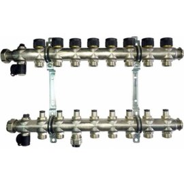 Группа коллекторная Oventrop Multidis SF 8 со встроенными регулирующими вставками на 8 контуров