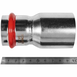 Муфта ROMMER переходная НПр-ВПр, 54х42, из нержавеющей стали прессовой, RSS-1020-005442