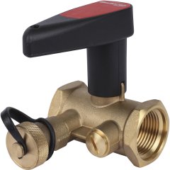 Клапан ручной БРОЕН Basic DN 025 PN 25 запорный с дренажем, 594765