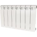 Радиатор биметаллический STOUT ALPHA 350 8 секций боковое подключение (белый RAL 9016), SRB-2310-035008