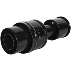 STOUT SCR-6010-800012 STOUT Оголовок вертикальный с ветрозащитой традиц. коакс. D60(п)/100(п) ЧЕРНЫЙ узкий, SCR-6010-800012