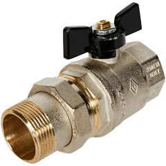 Кран шаровой BUGATTI Oregon с полусгоном (ручка-бабочка) внут-наруж резьба 1 1/4