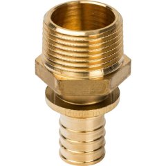 Переходник STOUT с наружной резьбой 25xR 1 для труб из сшитого полиэтилена аксиальный