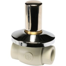 Шаровой кран Ekoplastik ППР под штукатурку с метал. крышкой 25, SVEKPLK025RCT