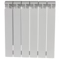 Радиатор биметаллический STOUT ALPHA 500 6 секций боковое подключение (белый RAL 9016)