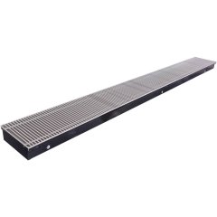 Внутрипольный конвектор STOUT SCQ-1100 75х240х2250 (Решётка роликовая) правое подключение, SCQ-1100-0724225