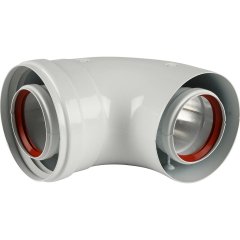 Отвод Baxi KHG (New) DN 60/100 коаксиальный 90 (для котла)