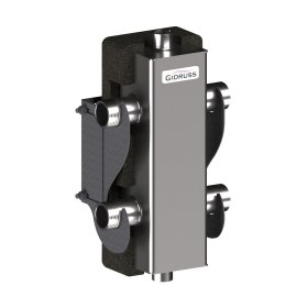 Гидравлический разделитель GIDRUSS GRSS-60-25.EPP (нерж., до 60 кВт, G 1, корпус 80х80x2 ст.08Х18Н10, EPP-термоизоляция), GR 60GAT 04