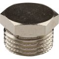 Заглушка TIEMME НР никелированная 1/2 для стальных труб резьбовой, 1500172