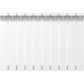 Радиатор алюминиевый RIFAR ALUM 500 10 секции боковое подключение (белый RAL 9016), 2RAl50-10