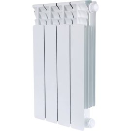 Радиатор биметаллический STOUT Space 500 4 секции нижнее правое подключение RAL9016, SRB-0320-050004