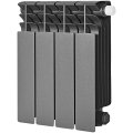 Радиатор биметаллический нижнее правое подключение STOUT TITAN VENTIL 350 4 секции (графит RAL 7024), SRB-3320-035004 7024