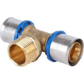 Тройник-переходник APE с наружной резьбой 32х1 х32 для металлопластиковых труб прессовой, ARL2010404