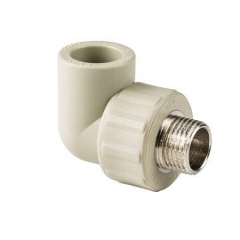 Угольник комбинированный PPR наружная резьба 32х 1/2,  серый, РТП